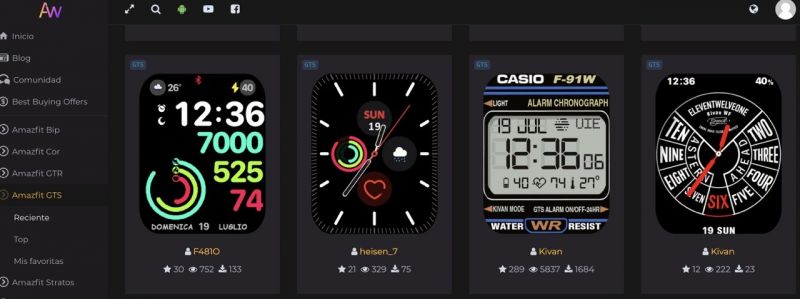amazfit bip configurações