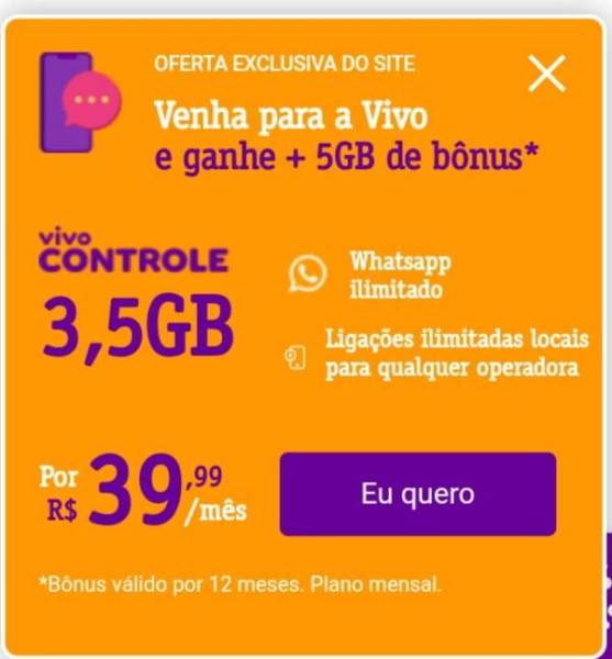 Vivo Controle com 10 GB de por R 39,90? Como assim